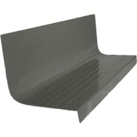 ROPPE Rubber Raised Circular Stair Tread Square Nose 20.44in x 48in Charcoal 48963P123